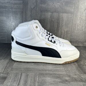 Puma Shuffle Downtown Men's size 12 White Black Mid Top Shoes